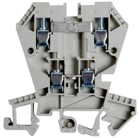 SCHNEIDER ELECTRIC Terminal Block, Double Deck, 20A, 300V AB1ET435U