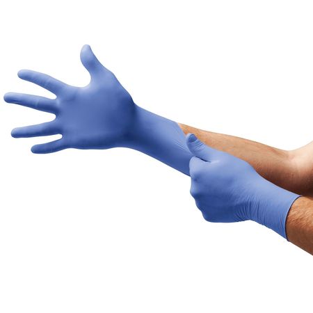 Ansell N73, Exam Gloves with Low Dermatitis Potential, 2.4 mil Palm, Nitrile, Powder-Free, XS, 100 PK N730
