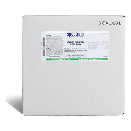 SPECTRUM NaOH, 0.100 N Sltn, APHA, 20L S-340-20LT