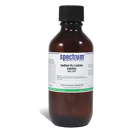 SPECTRUM Sodm Lactate Sltn, 60 Pct, USP, 500mL, Gls SO179-500MLGL