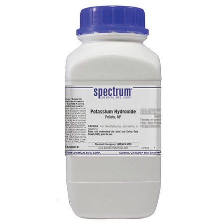 SPECTRUM K Hydroxide, Pellets, NF, 2.5kg PO180-2.5KG