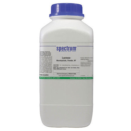 SPECTRUM Lactose, Monohydrate, Pwdr, NF, 2.5kg LA106-2.5KG