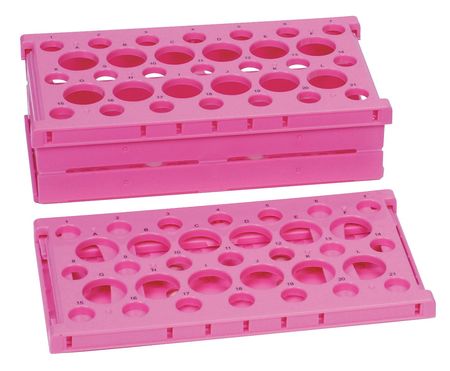 HEATHROW SCIENTIFIC Rack, PINK, PK2 HS24320P