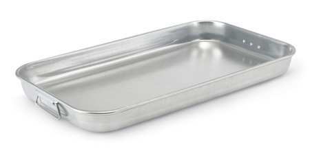 Vollrath Satin Aluminum Bake and Roast Pan with Handles, 22-7/8" W x 13-1/2" L x 2" D 68253