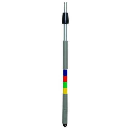 TOUGH GUY 34 in to 60 in Push In Telescoping Pole, 1 in Dia, Silver, Aluminum 6PVX3