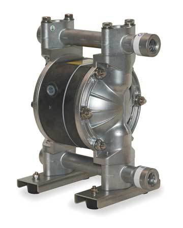 DAYTON Double Diaphragm Pump, 316 Stainless Steel, Air Operated, PTFE, 12 GPM 6PY51