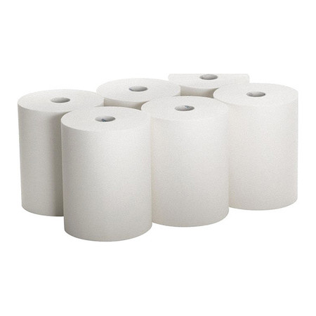GEORGIA-PACIFIC enMotion Hardwound Paper Towels, 1 Ply, Continuous Roll Sheets, 800 ft, White, 6 PK 89490