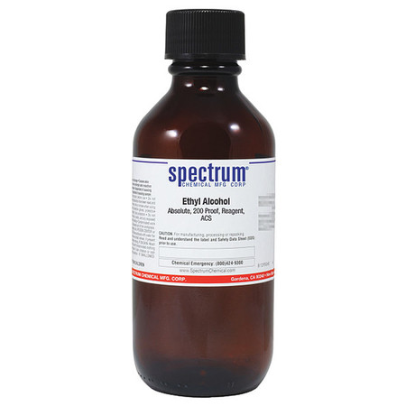 SPECTRUM Ethyl Alch, Abs, 200Prf, Rgnt, ACS, 500mL, Gls E1028-500MLGL