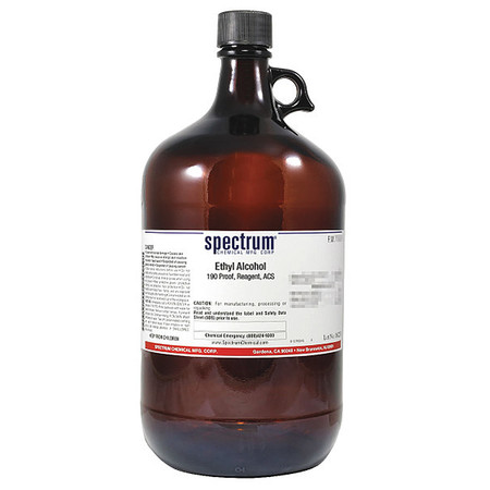 SPECTRUM Ethyl Alch, 190 Prf, Rgnt, ACS, 4L, Gls E1029-4LTGL