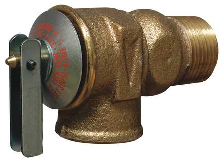 CASH ACME Safety Relief Valve, 3/4 In, 30 psi, Brass F-30