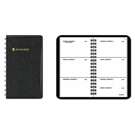 AT-A-GLANCE Planner, Weekly, 2-1/2 x 4-1/2in, Black AAG7003505