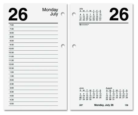 AT-A-GLANCE 3-1/2x6 Daily Desk Calendar Refill, White AAGE71750