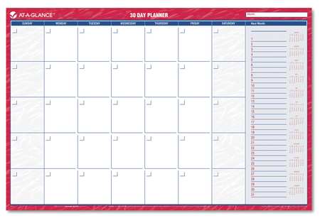 At-A-Glance 36 x 24" Monthly Wall Calendar, White/Red AAGPM2828