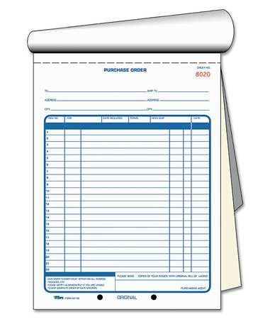 Tops Purchase Order Book, 8-3/8 x 10-3/16 TOP46146