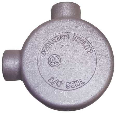 APPLETON ELECTRIC Conduit Outlet Body, Iron, L SEHL-75