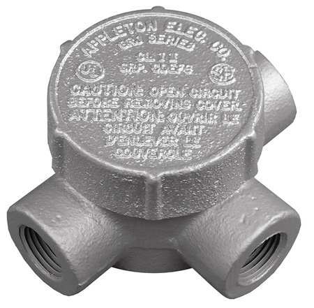 Conduit Outlet Body,T,1/2 In -  APPLETON ELECTRIC, GRJT50