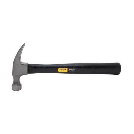 STANLEY 16 oz. Straight Claw Hammer, Hickory Handle, Steel Head 51-716