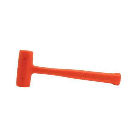 Stanley 18 oz. Soft Face Dead Blow Hammer. 12 in L, 1 1/2 in Face Dia, Steel, Orange 57-542