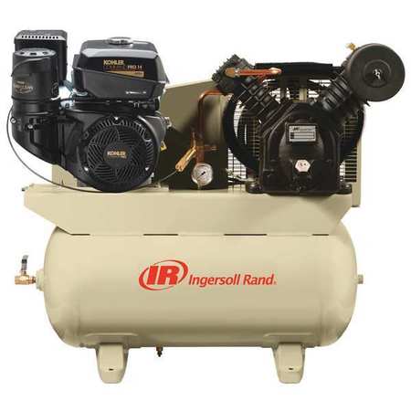 INGERSOLL-RAND Stationary Air Compressor, 14 HP, Kohler 2475F14G