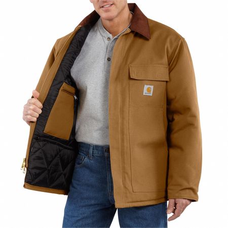 Carhartt Men's Brown Cotton Coat size 4XL C003-BRN 4XL REG