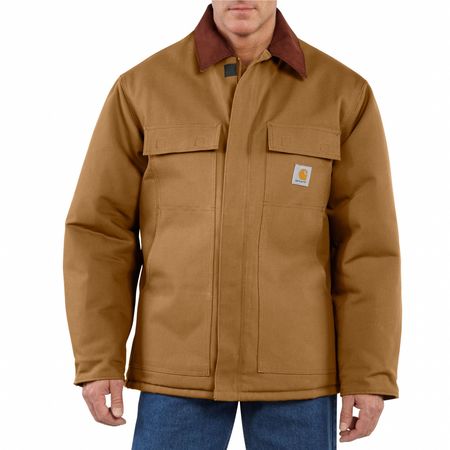 Carhartt Men's Brown Cotton Coat size 4XL C003-BRN 4XL REG