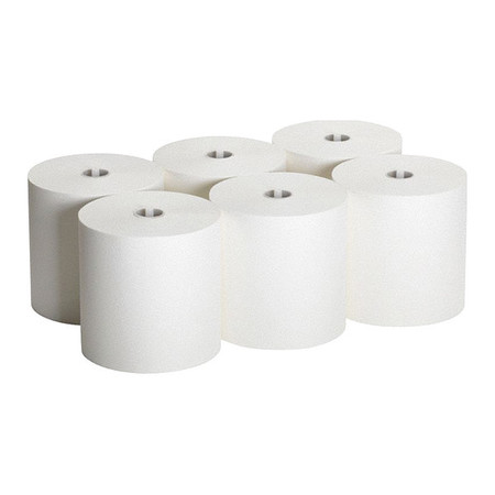 GEORGIA-PACIFIC Sofpull Hardwound Paper Towels, 1 Ply, Continuous Roll Sheets, 1000 ft, White, 6 PK 26470