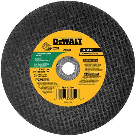 Dewalt 7" x 1/8" x 5/8" - diamond drive masonry cutting wheel DW3521