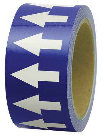 Incom Arrow Tape, White/Blue, 4 In. W, PMA451 PMA451