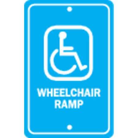 ZING Handicap Parking Sign, 12" W, 18" H, English, Aluminum 2214