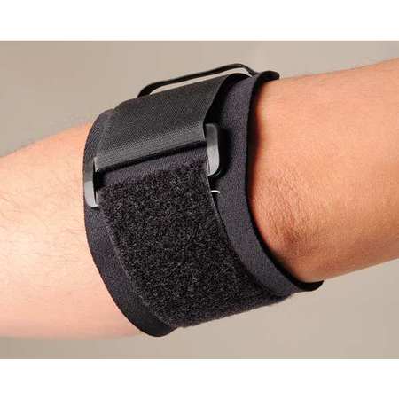 Zoro Select Elbow Support, XL, Black, Single Strap, Features: Machine Washable 6T571
