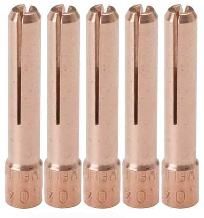 MILLER ELECTRIC Collet, Copper, 0.040 In (1.0mm), PK5 13N21