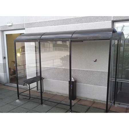 NO BUTTS BIN CO Smoking Shelter - 3-Sided NBS0408BW