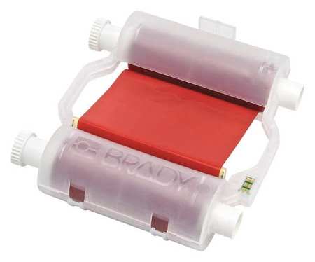 Brady Label Printer Ribbon, B30 Series, Red, 4.33 in W x 200 ft L B30-R10000-RD