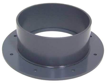 Plastic Supply Flange, 12 in Duct Dia, Type I PVC, 16" L, 3-3/4" H PVCF12