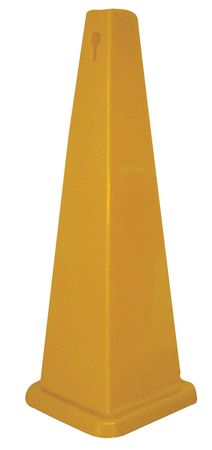 TOUGH GUY Traffic Cone, 36 in Height, 12 3/5 in Width, Polypropylene, Cone, No Text 6VKP8