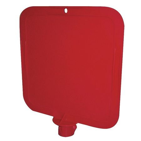 TOUGH GUY Safety Cone Message Board, polypropylene, 10 1/8 in H, 2 7/16 in L, 10 1/8 in W, Red 6VKT2