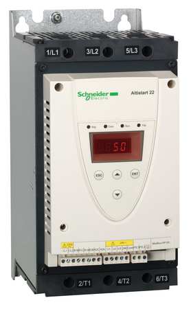 SCHNEIDER ELECTRIC Soft Start, 208-600VAC, 63A, 3 Phase ATS22D62S6U