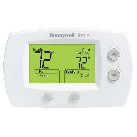 HONEYWELL HOME Low Voltage Thermostat, 2 H 2 C, Hardwired/Battery, 24VAC TH5220D1029