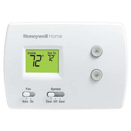 Honeywell Home Low Voltage Thermostat, 1 H 1 C, Hardwired/Battery, 24VAC TH3110D1008