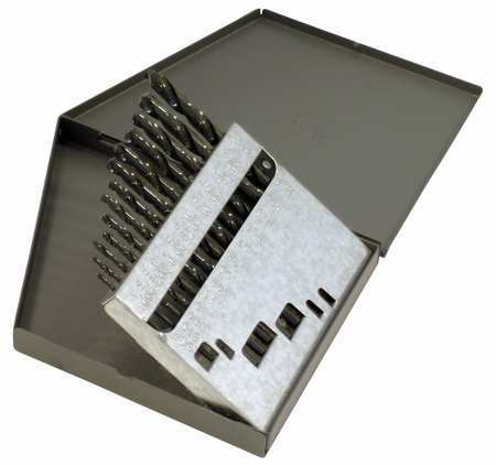 CHICAGO-LATROBE 13PC 135° Heavy-Duty Jobber Length Drill Set Chicago-Latrobe 150ASP Steam Oxide HSS 1/16-1/4x1/64 69847