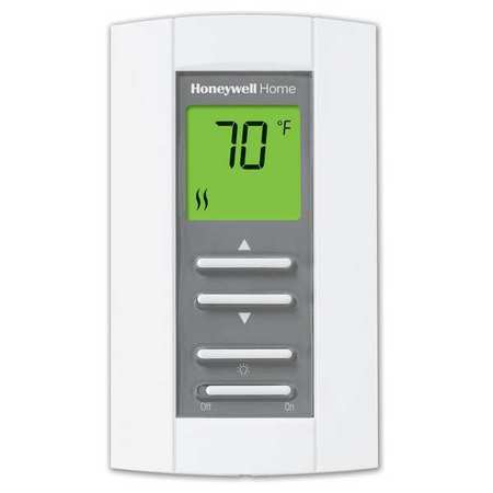 Honeywell Home Line Voltage Thermostat, Open on Rise, Vertical, DPST, 208/240VAC TL7235A1003