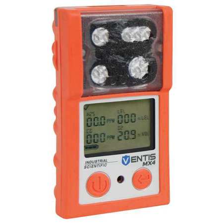 Industrial Scientific Multi-Gas Detector, 12 hr Battery Life, Orange VTS-K1231101101