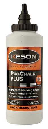 Keson Marking Chalk, Waterproof, Black, 8 oz. PM8BLACK