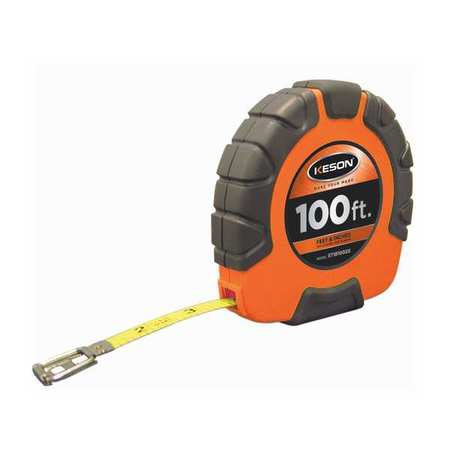 KESON 100 ft Tape Measure, 3/8 in Blade ST181003X