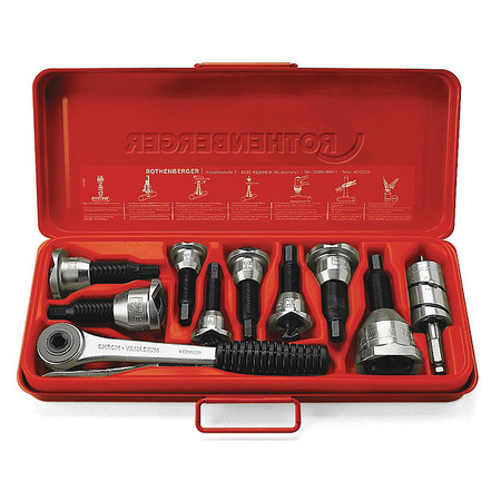 Rothenberger Tee Extractor Set, 1/2 to 1-1/8 In, 8 Pc 22124