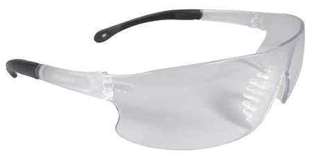 Radians Rad-Sequel Safety Glasses, Anti-Scratch, Black Arm, Wraparound, Clear Frameless, Clear Lens RS1-10