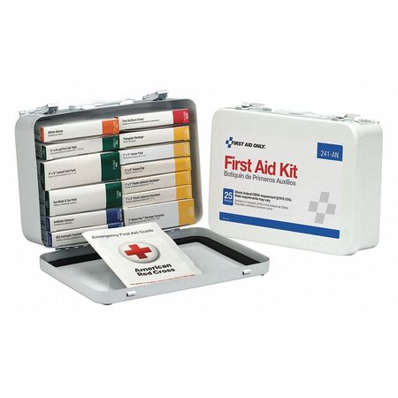 FIRST AID ONLY Unitized First Aid kit, Metal, 25 Person 241-AN