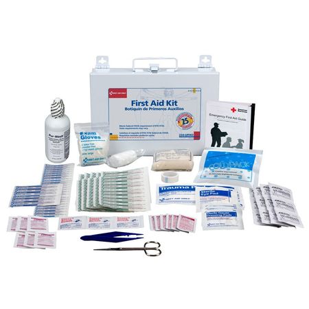 First Aid Only First Aid Kit, Serves 25 People, 107 Components, OSHA Compliant, Metal Case 224-U/FAO