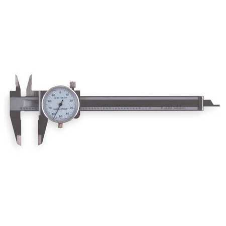 WESTWARD Dial Caliper, 0-4 In, 1.0 In Jaw 6XU77