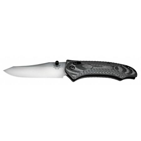 Benchmade Folding Knife, Tanto, 3-11/16 In L, Blk/Gry 950